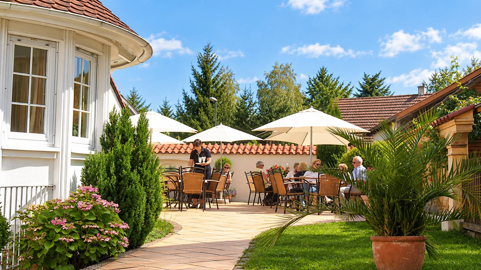 Weg zur Terrasse
